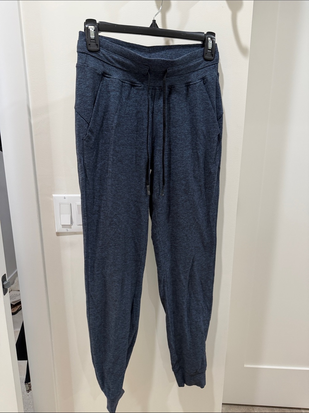 Men's Heather Navy Drawstring Jogger Pants